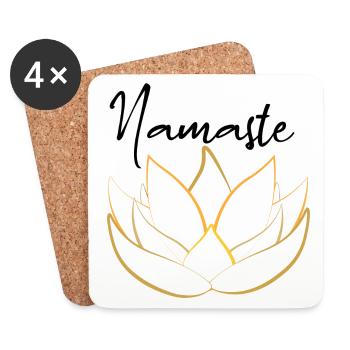 Namaste - Dessous de verre (lot de 4) - blanc - Devant