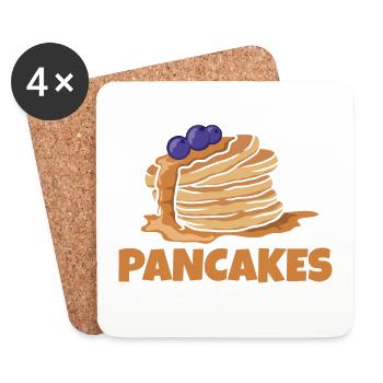 Propulsé par Pancakes Foodies Sweet Dish Crown - Dessous de verre (lot de 4) - blanc - Devant