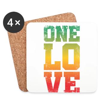 A Love Design For Reggae Rasta - Coasters (set of 4) - white - Front