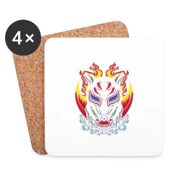 Je suis fou d’anime vous dites - Dessous de verre (lot de 4) - blanc - Devant
