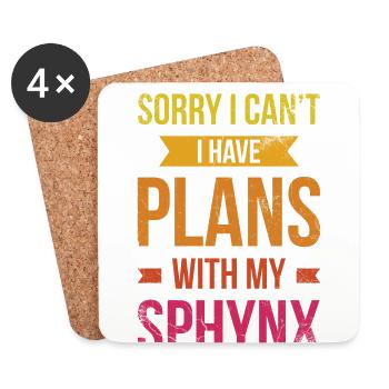Sorry, I can't make plans with my - Coasters (set of 4) - white - Front