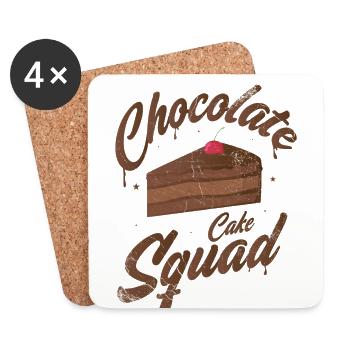 Chocolate Cake Squad pour les boulangers ou les amateurs de pâtisserie - Dessous de verre (lot de 4) - blanc - Devant