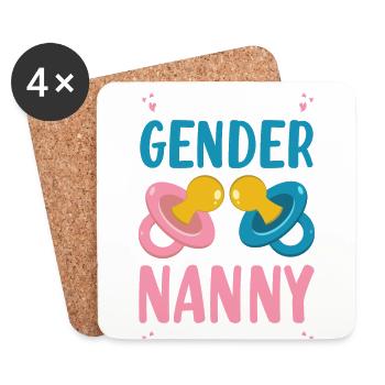 Behalte Das Geschlecht, Nanny Liebt Dich Für - Untersetzer (4er-Set) - Weiß - Vorne