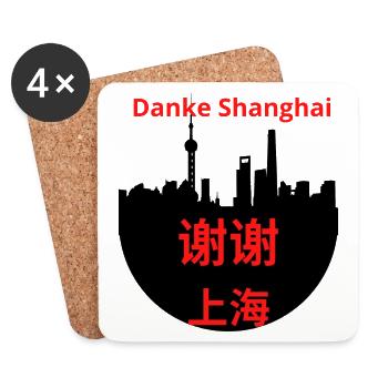 Danke Schanghai 谢谢上海 - Untersetzer (4er-Set) - Weiß - Vorne