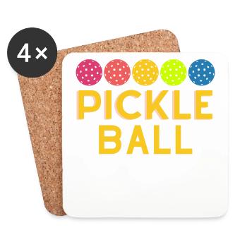 Pickleball design for Pickleball players or - Coasters (set of 4) - white - Front