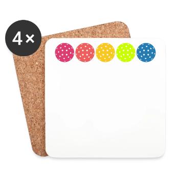 Pickleball design for Pickleball players or - Coasters (set of 4) - white - Front