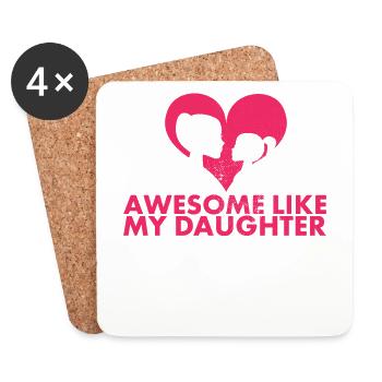 Fantastic as my daughter design for mom - Coasters (set of 4) - white - Front