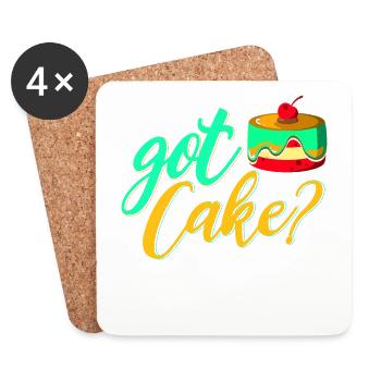 Vous avez du gâteau? Pour les boulangers ou les amateurs de pâtisserie - Dessous de verre (lot de 4) - blanc - Devant