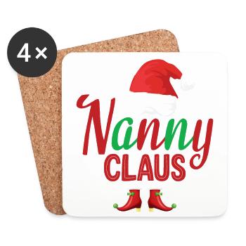 Nanny Claus Design Für Großmutter Oma - Untersetzer (4er-Set) - Weiß - Vorne