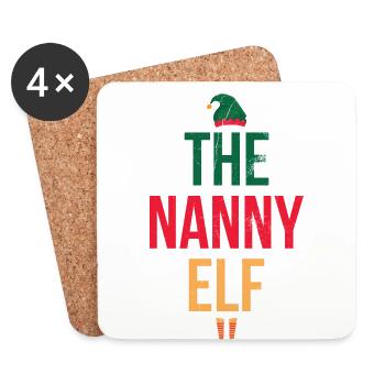 The Nanny Elf Design For Grandmother Grandma - Coasters (set of 4) - white - Front