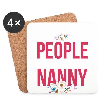 Meine Lieblingsmenschen Nennen Mich Nanny Für - Untersetzer (4er-Set) - Weiß - Vorne