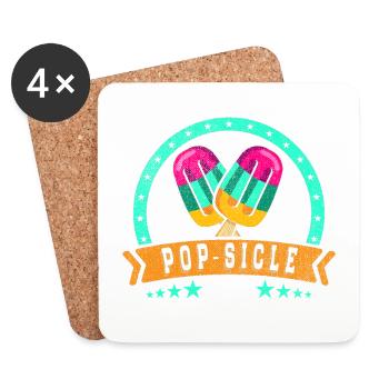 Les choses sont sur le point de devenir pop-sicle-off - Dessous de verre (lot de 4) - blanc - Devant