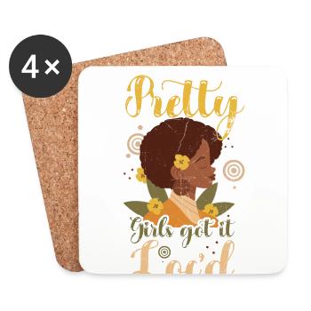 Les jolies filles l’ont pour Pride African - Dessous de verre (lot de 4) - blanc - Devant
