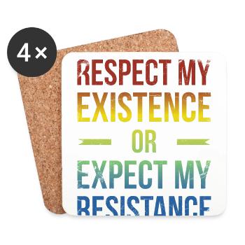 B stands for black and brilliant for Pride African - Coasters (set of 4) - white - Front