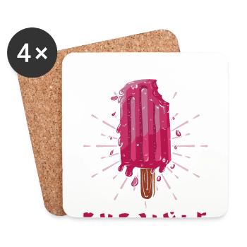 Everything Is Popsicles For Frozen Sweet Fans - Coasters (set of 4) - white - Front