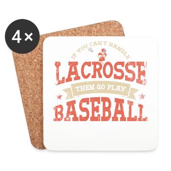 If You Can't Do Lacrosse, Then Go - Coasters (set of 4) - white - Front