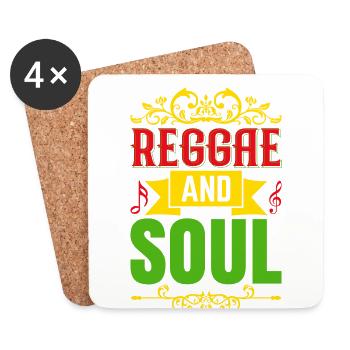 Reggae and Soul Reggae Style Design for - Coasters (set of 4) - white - Front