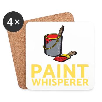 Paint Whisperer Decorator Design pour les peintres - Dessous de verre (lot de 4) - blanc - Devant