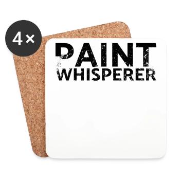 Paint Whisperer Decorator Design pour les peintres - Dessous de verre (lot de 4) - blanc - Devant
