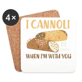 I can be happy when I am with you - Coasters (set of 4) - white - Front