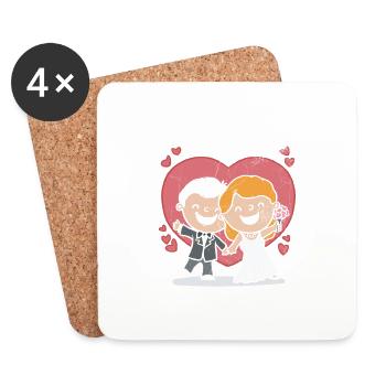 May you always be as happy as for the - Coasters (set of 4) - white - Front