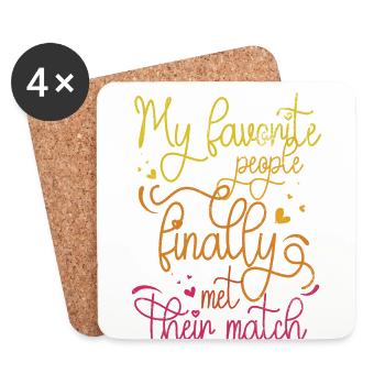 My favorite people have finally settled for the - Coasters (set of 4) - white - Front
