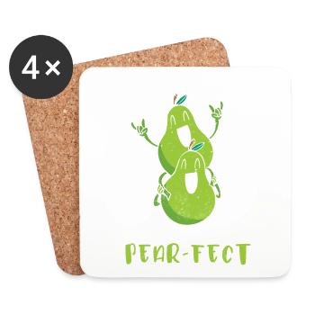 Congratulations To The Pear-fect For Bride - Coasters (set of 4) - white - Front