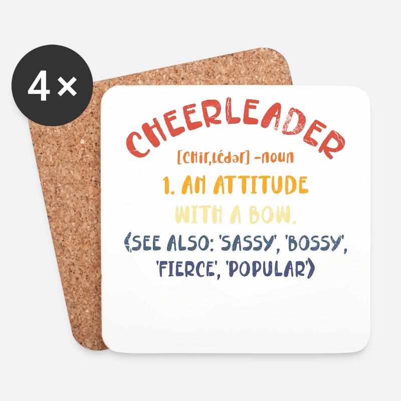 Cheerleader-definitions-design Für Cheerleader - Untersetzer (4er-Set) - Weiß