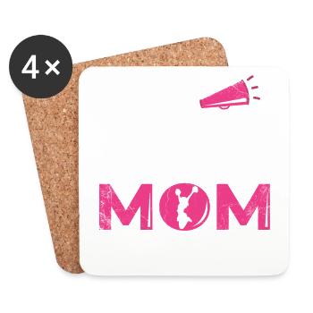 Cheer Mom Design For Cheerleaders Cheer - Coasters (set of 4) - white - Front