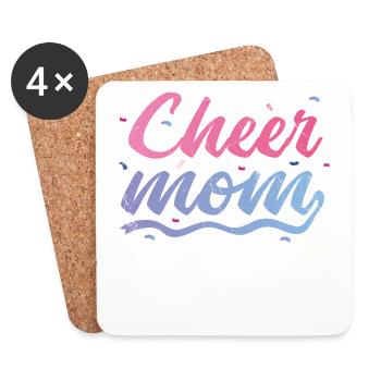 Cheer Mom Design For Cheerleaders Cheer - Coasters (set of 4) - white - Front