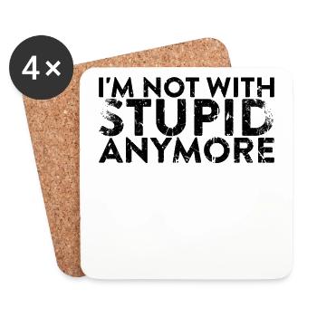 I'm no longer stupid because of divorce - Coasters (set of 4) - white - Front
