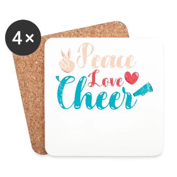 Peace Love Applause Design pour - Dessous de verre (lot de 4) - blanc - Devant