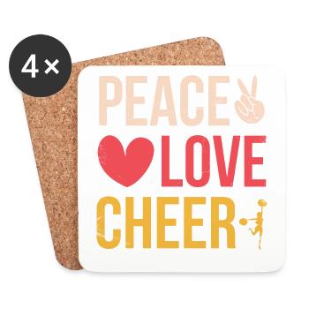 Peace Love Applause Design pour - Dessous de verre (lot de 4) - blanc - Devant