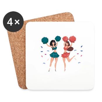 Straight Outta Cheer Practice for Cheerleaders - Coasters (set of 4) - white - Front