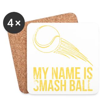 Mein Name Ist Smash Ball Design Für Tennisfans - Untersetzer (4er-Set) - Weiß - Vorne