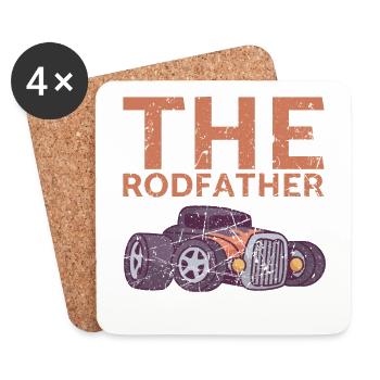 Das Rodfather-design Für Oldtimer-fans - Untersetzer (4er-Set) - Weiß - Vorne