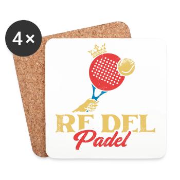 Padel tennis - Dessous de verre (lot de 4) - blanc - Devant