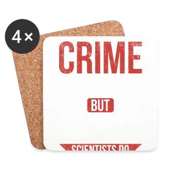Le crime ne paie pas, mais un médecin légiste - Dessous de verre (lot de 4) - blanc - Devant