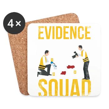 Evidence Collection Squad, Investigator - Coasters (set of 4) - white - Front