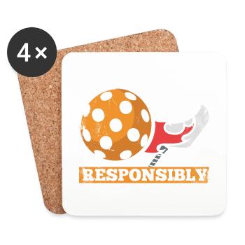 Das Leben Ist Erstaunlich, Pickleball Macht Es - Untersetzer (4er-Set) - Weiß - Vorne