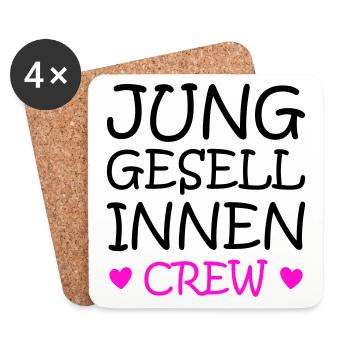 Junggesellinnenabschied Jga Crew - Untersetzer (4er-Set) - Weiß - Vorne