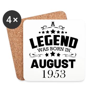 Eine Legende wurde im August 1953 geboren - Untersetzer (4er-Set) - Weiß - Vorne