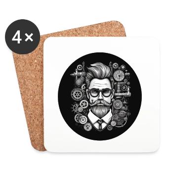 Engineer white - Coasters (set of 4) - white - Front