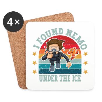 J’ai trouvé Nemo Under The Ice, Ice Diver - Dessous de verre (lot de 4) - blanc - Devant