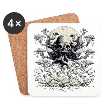Octopus Tree 2 - Dessous de verre (lot de 4) - blanc - Devant