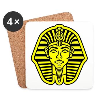 Pharao Totenkopf - Untersetzer (4er-Set) - Weiß - Vorne