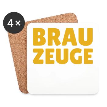 Brewman Beer Drinker - Coasters (set of 4) - white - Front