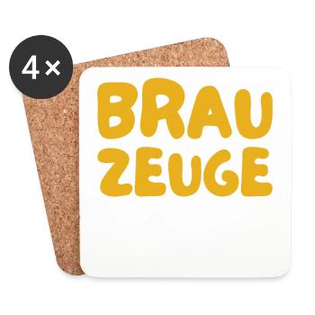 Brewman Beer Drinker - Coasters (set of 4) - white - Front