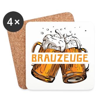 Brewman Beer Drinker - Coasters (set of 4) - white - Front