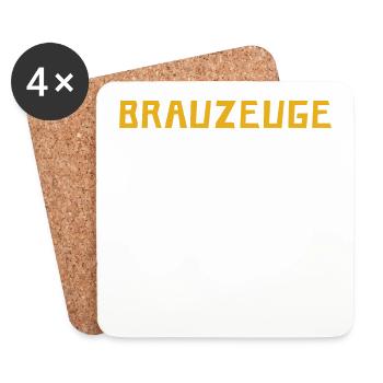 Brewman Beer Drinker - Untersetzer (4er-Set) - Weiß - Vorne